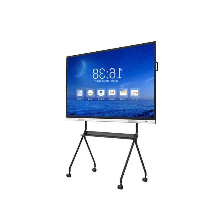 New Interactive Smart White Board With Infrared Touch Technology Smart Microphone and Camera For Meeting