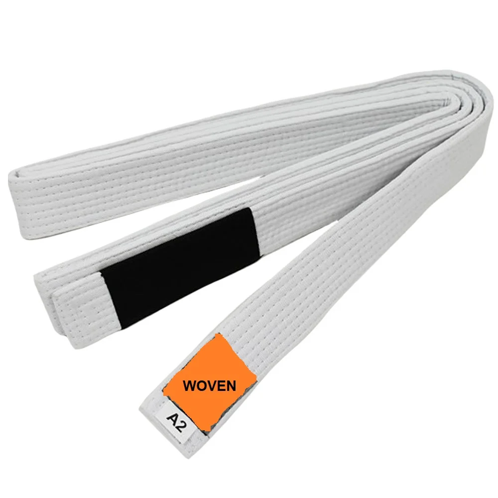 100% Cotton Jiu Jitsu BJJ Karte Belt Grey with White Stripe Size A1 & 220 CM Long X 4.5 CM Wide 8 Stitching