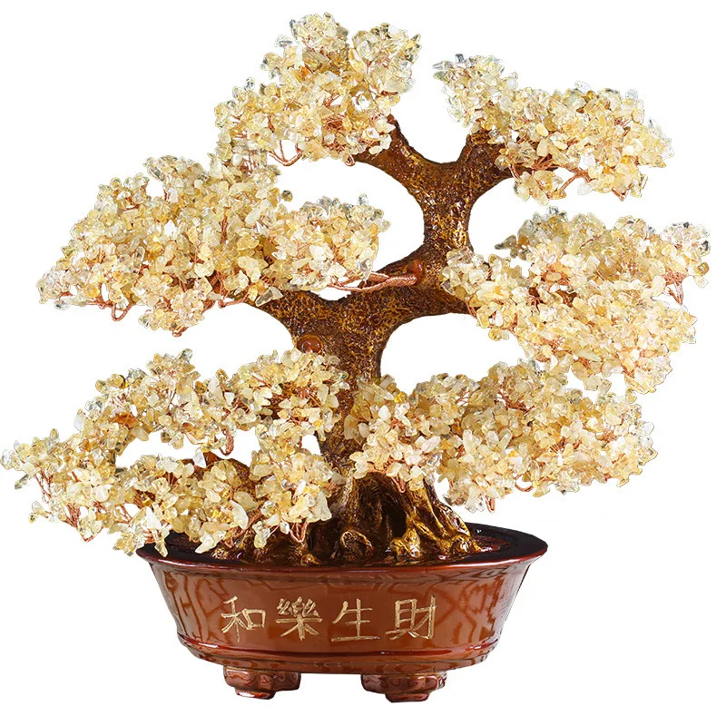 2024 Harmony Wealth Lucky Amethyst Fortune Reiki Crystal Money Tree