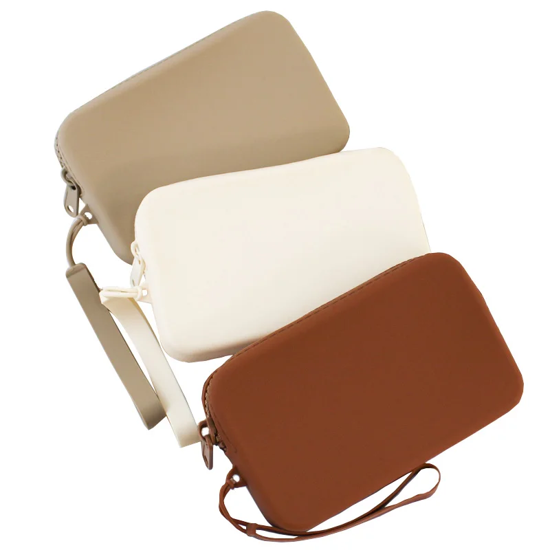 High Quality Silicone Purse Wallet Women Small Coin Purse Pouch Zipper Coin Purse With Keychain