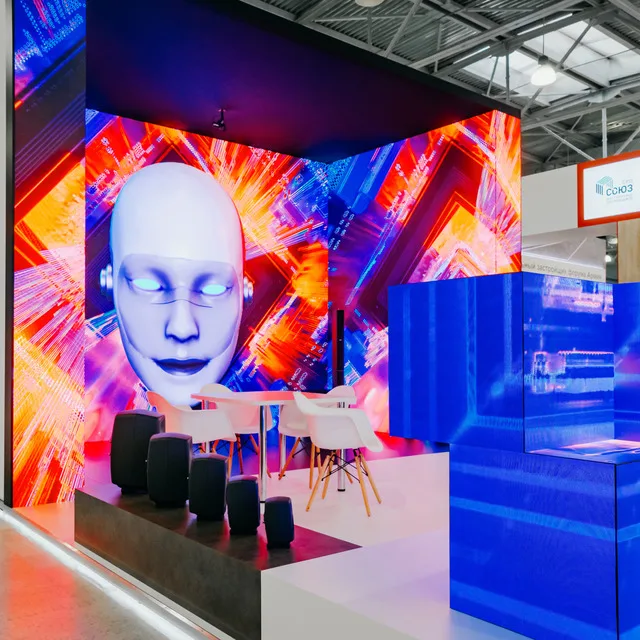 Cool design of booth booths for exhibitions in Russia, production and installation, cheap