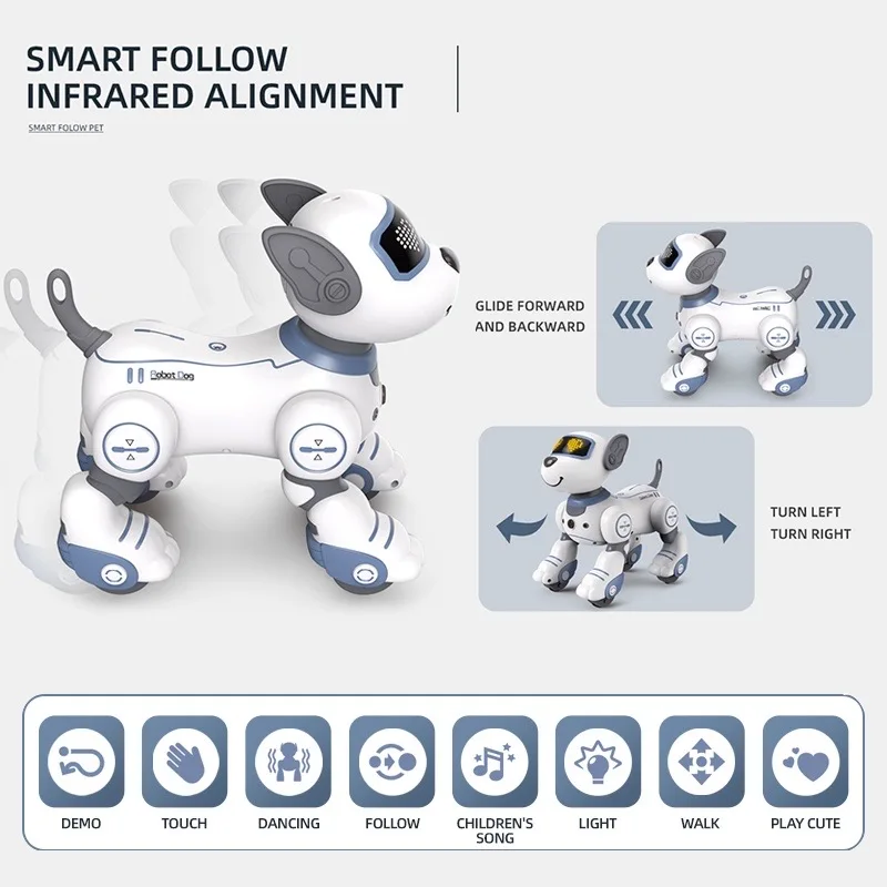 2023 New Robot Dog Toys for Kids, Remote Control Robot Toys, Interactive & Smart Programmable Walking Dancing RC Dog Robot