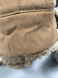 Fully customable wool Russian Aviator cap for men with warm fur lining and adjustable chin strap for winter and skiing