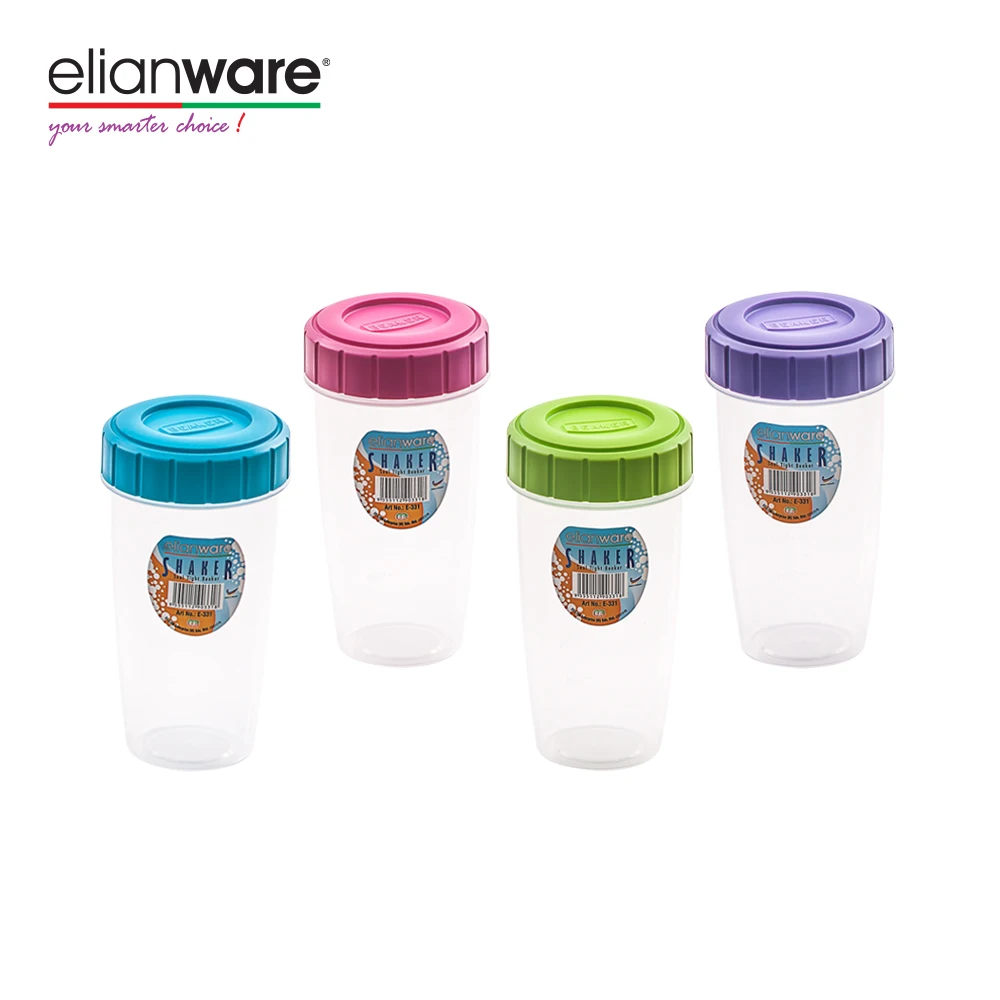 Elianware 450ml Beaker BPA Free Plastic Shaker (PP) Microwavable Food Safe Shaker Bottle Dishwasher Safe Protein Shaker