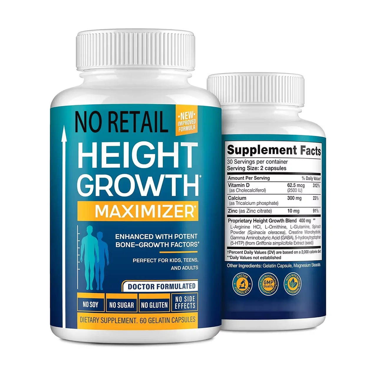 Повышающие рост продукты добавка капсулы для роста кальция увеличения костей