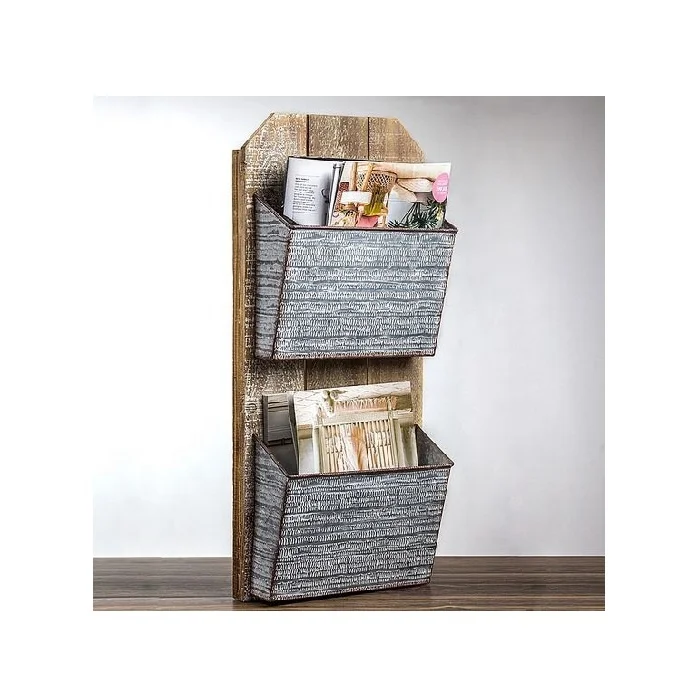 Wood Magazine Holder File Rack Desktop File Storage Solid Wood Magazine Holder Storage Rack DVD holder