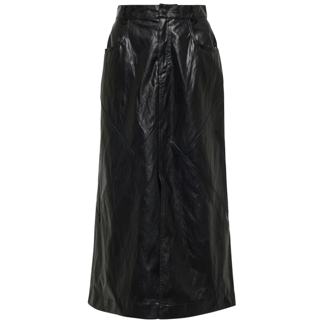 Plain Black Women Leather Skirt Custom Logo Custom Color Custom Sizes 100% Breathable Teen Girls Skirts