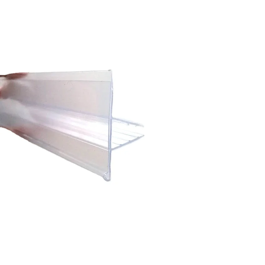 LAOHAMA display Equipment pvc plastic flip-up glass wood shelf label holder for supermarket