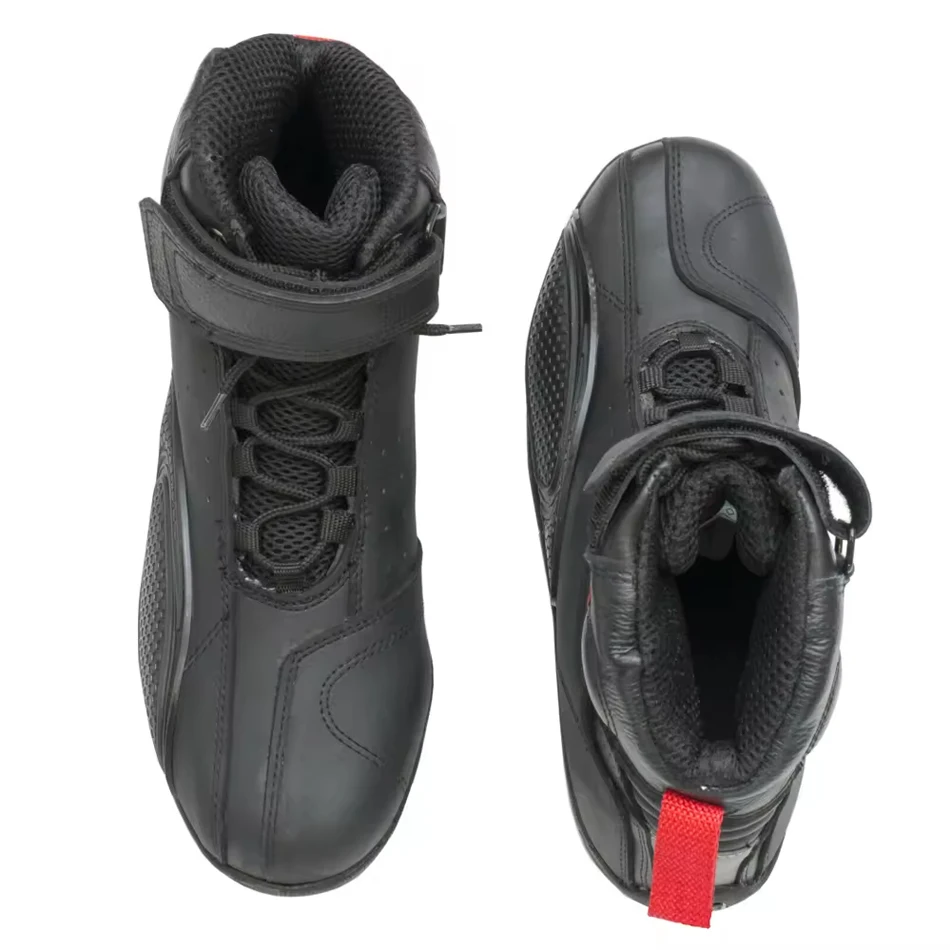Solid Color Top Selling Manufacture Motorbike Shoes Comfortable To Wear Custom Made Genuine Leather Shoes