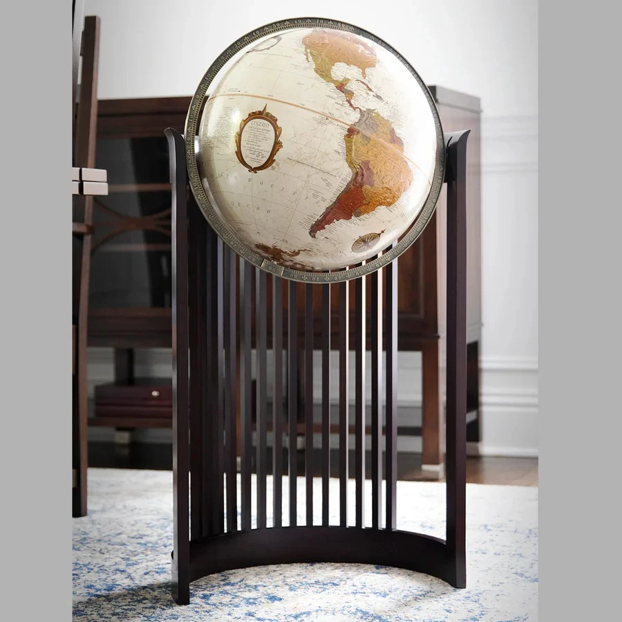 Barrel Globe 39in H World Globe for Home Office Decor Sturdy Metal Build with Easy-to-Read Map and metal Stand Hot sale product
