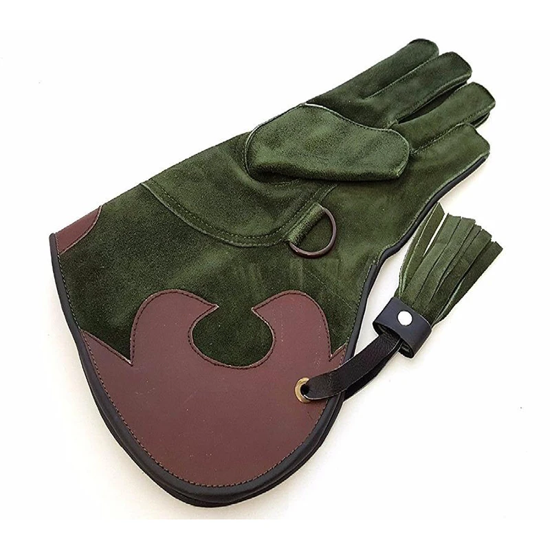 Wholesale new Arrival Double Layer Soft Leather Falconry Gloves for Wild Hunting Falcon Glove