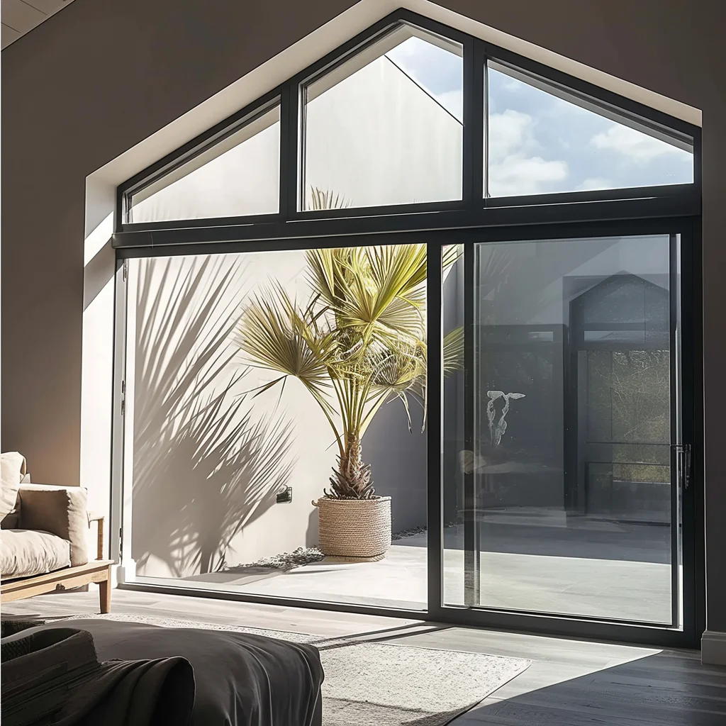 Simple Design Popular Interior Aluminum Doors Thermal Break Sound Insulated Double Glazed  Sliding Doors