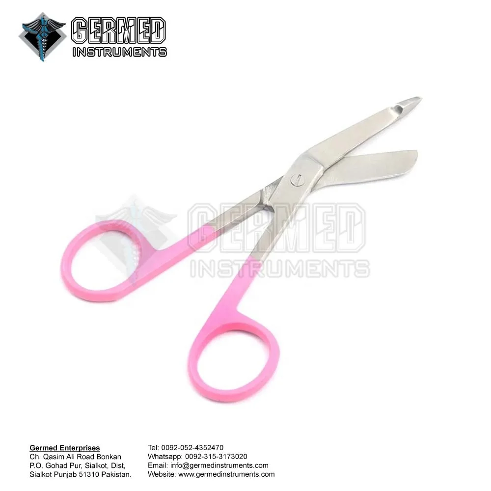 Made in Pakistan Manufacturer Supplier Medical Lister Bandage Nurse Scissors Pink Coated For Hospitals By GERMED ENTERPRISES