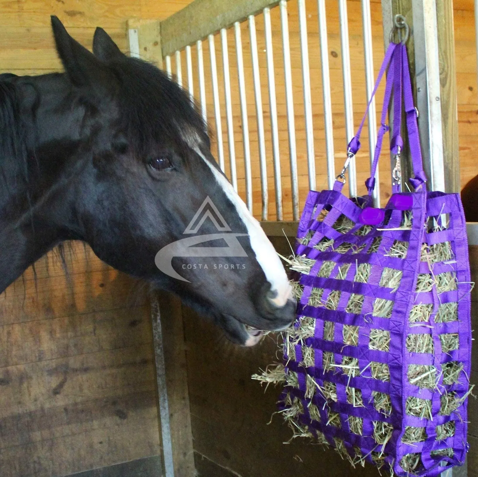 Slow Feed Hey Bag Horse Accessories Durable Hey Bag for Feeding Hey Bag  Feature Material Nylon