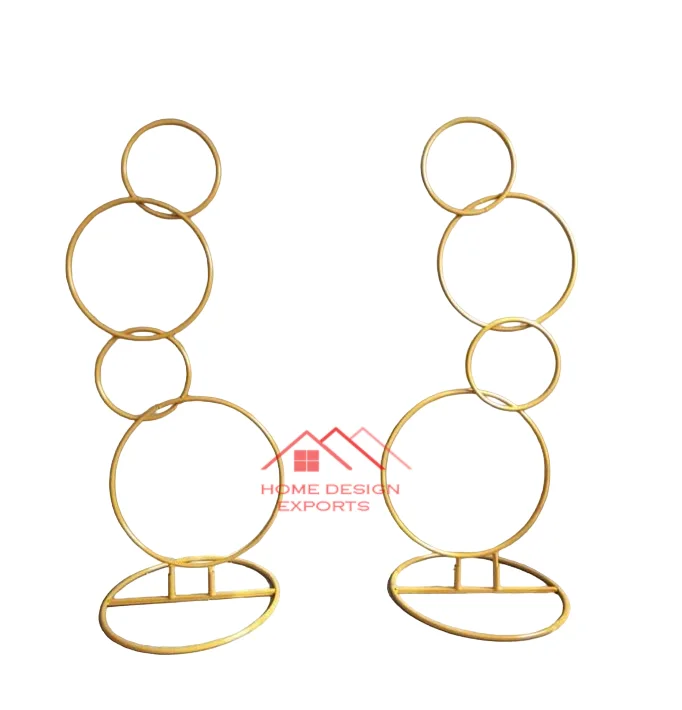 Creative Wedding Iron Flower Ring Arch Gate Lead Garden Christmas Arch Wedding Props Background Flower Circle Ceiling Ring