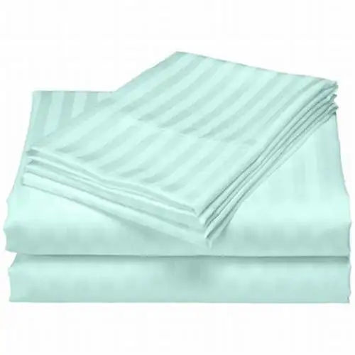 Satin Strips bedding Collection Cotton Bedding Set Bedsheet from Manufacturers Wholesale Cotton Flat Sheet Bedding Set