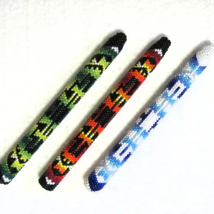 Sparkle with Seed Bead Pens Customize Your Writing: Seed Bead Pens Explore Creativity: Seed Bead Pens Artisanal Touch