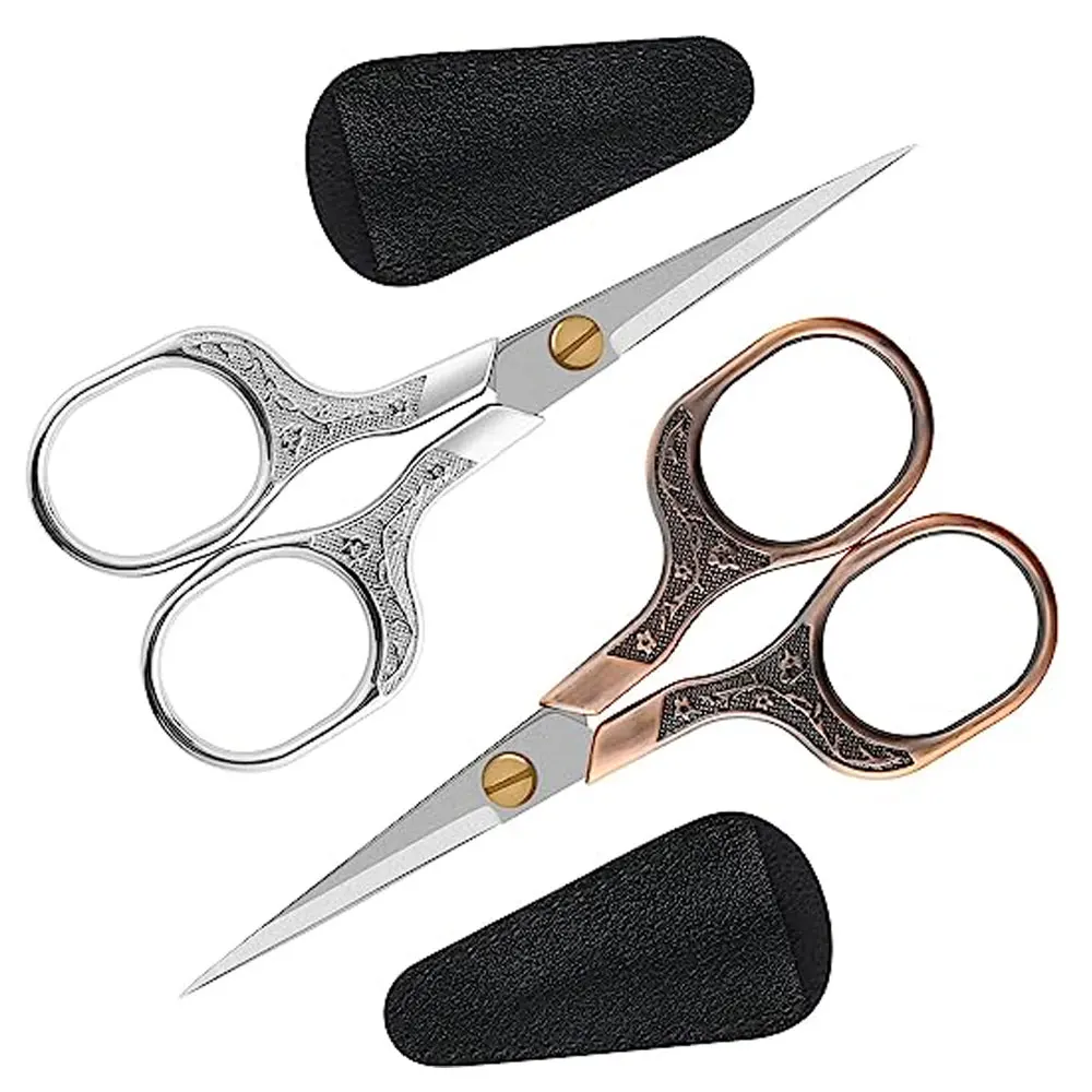Small Sharp Scissors 5 Inch Precision Scissors-2 Pack,razor Sharp Blade Shears For Craft Embroidery Sewing School Office Cutting