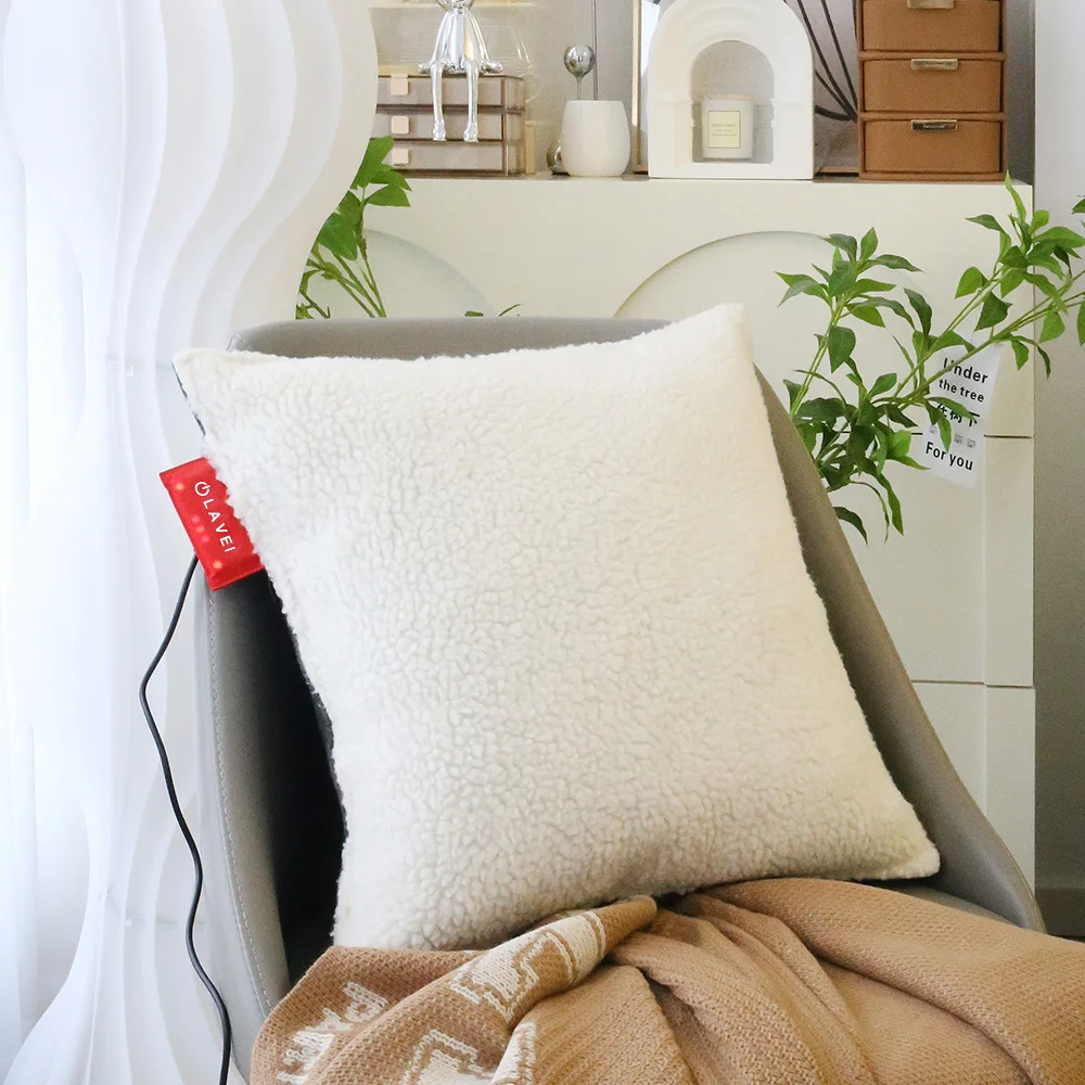 wireless heat pillow infrared heated cushion battery warmte kussens pillow warm and soft graphene heating pillow