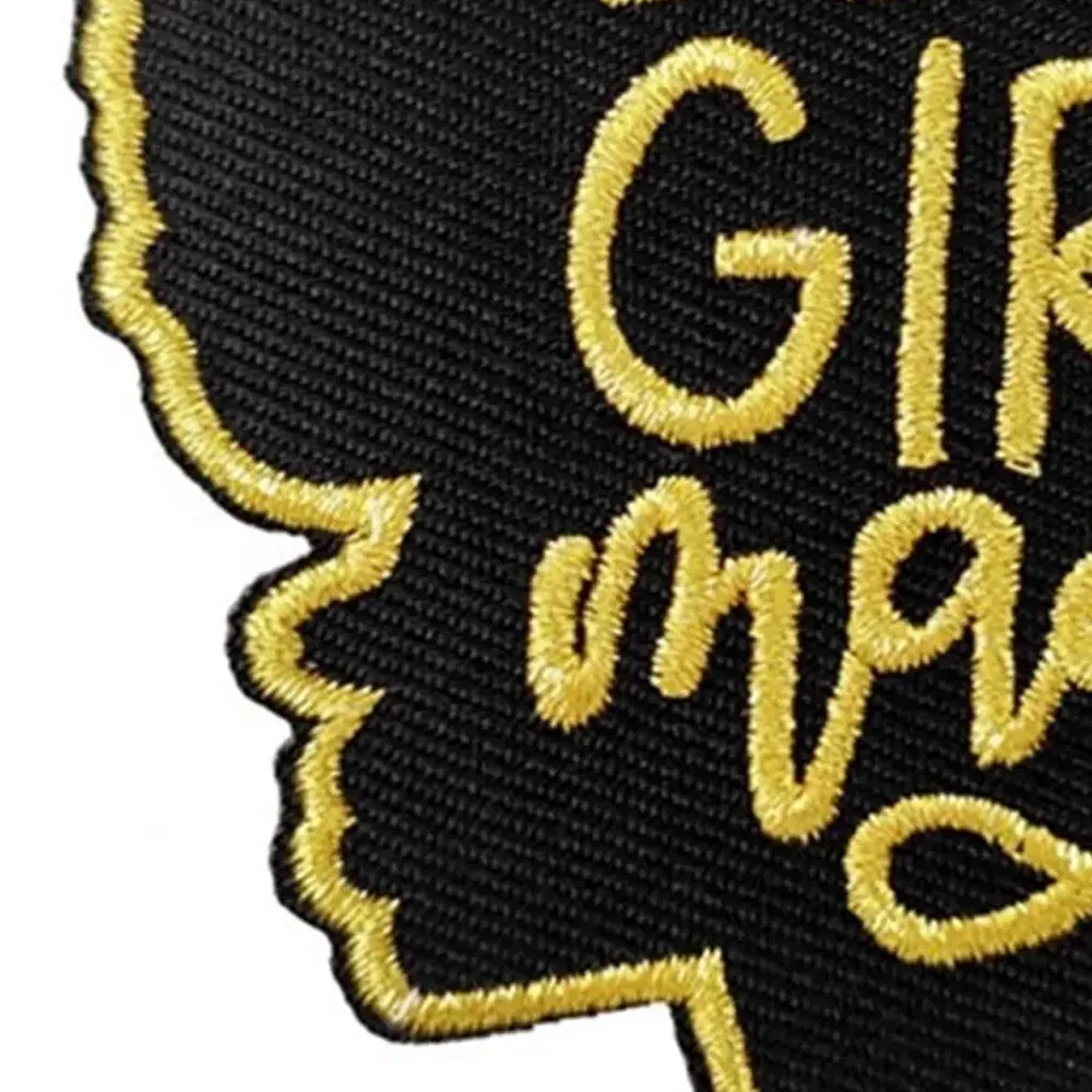 Custom Black Girl Magic Embroidered Iron on Sew on Patch Appliques Patches BY TEPRA SPORTS