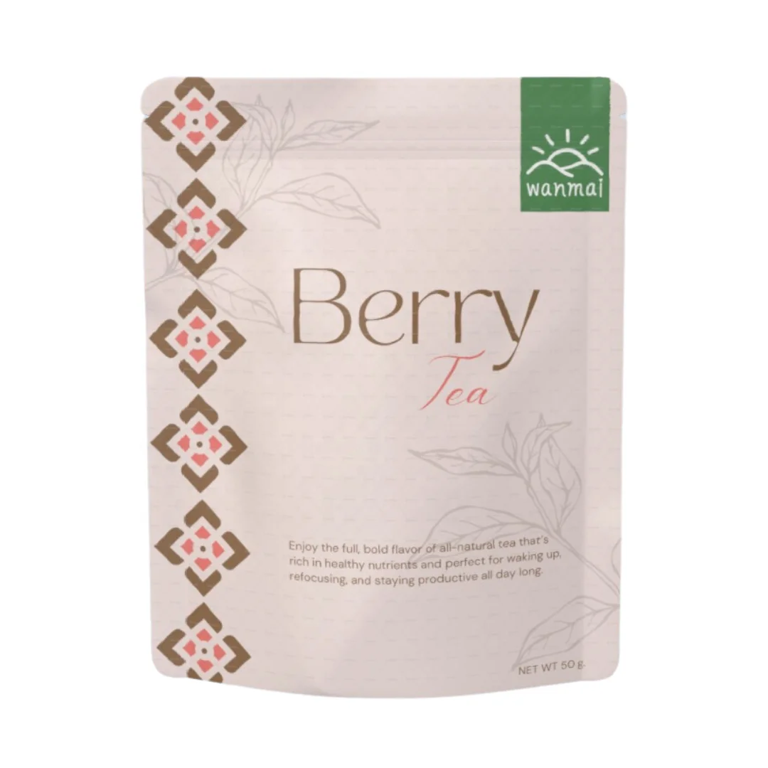 WANMAI29 Berry Tea in Kraft Steeping Bag  Instant Honey Ginger Tea Custom Flavor Powder Tea Customized Packaging Style