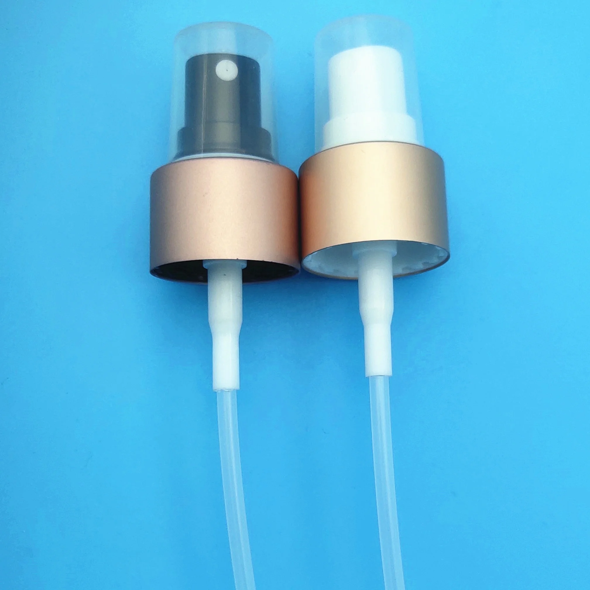 24/410 matt rose gold aluminum water oil fine mist sprayer pump