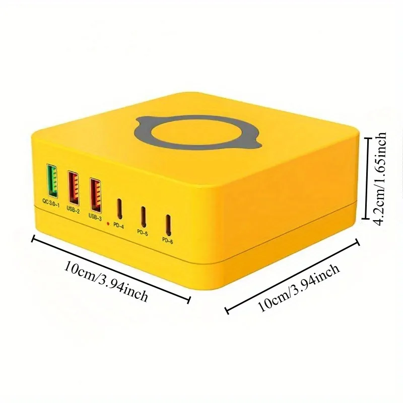 USB C Charger 140W USB C Charger Block,Upgraded GaN III 6-Port Fast Charging Station Hub,PD 65W Laptop Charger for iPhone 16