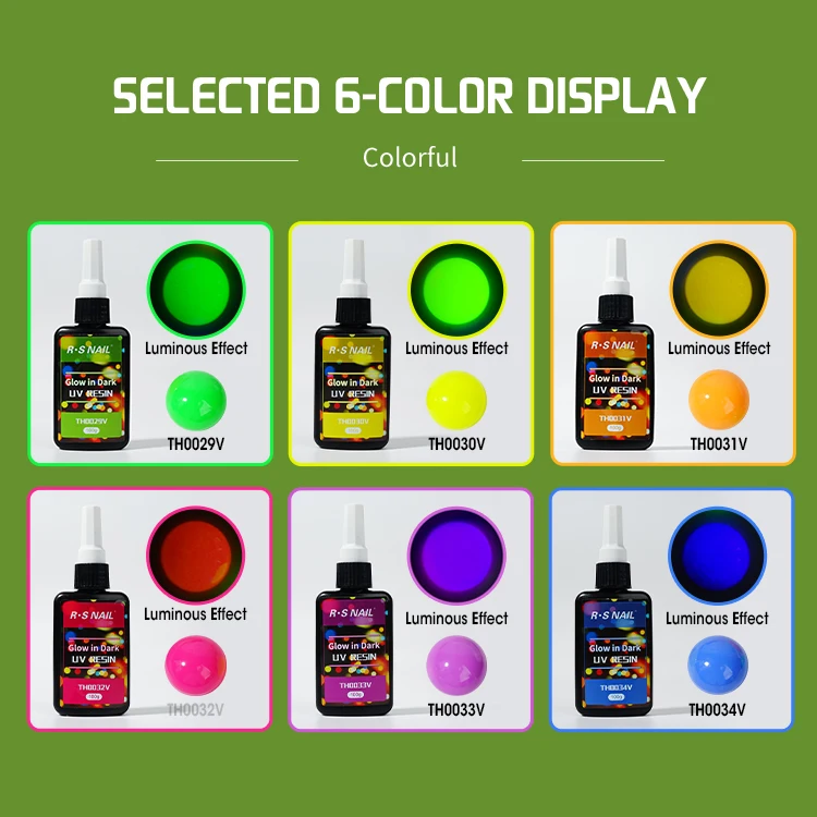 Neon Glow in Dark UV Resin KitUV Epoxy Resin Set UV Light Crystal Hard Type Resin Glue Jewelry Kit