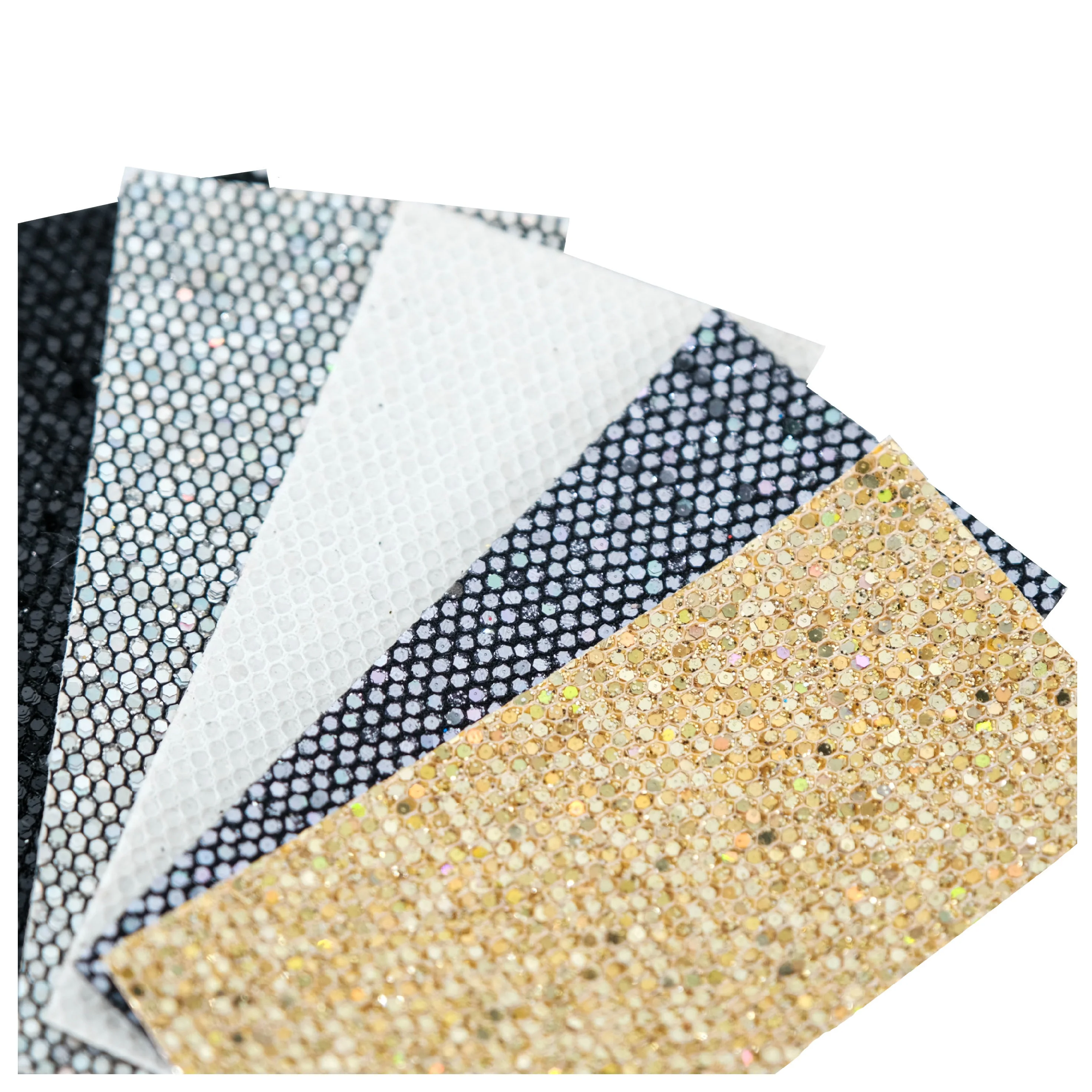Best glitter print Pu faux leather material sheets