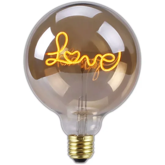 Retro Edison Light Bulb E27 220V 4W Dimmable G125 Love Lamp Light Vintage Incandescent Bulb Led Edison Bulb Decoration