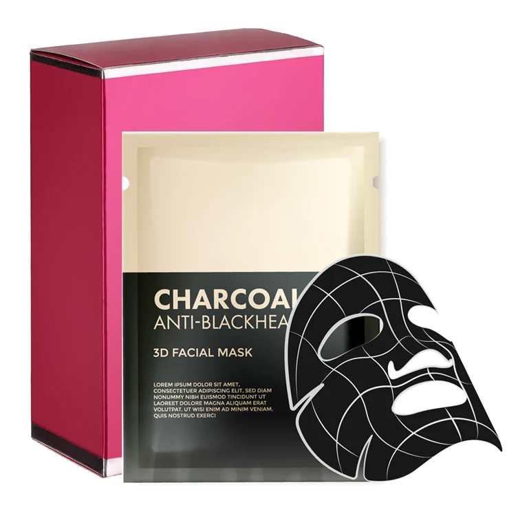 Moisturizing Soothing Hydrating Black Biomass Graphene facial masks sheet customized OEM Private label cosmetics face sheet mask