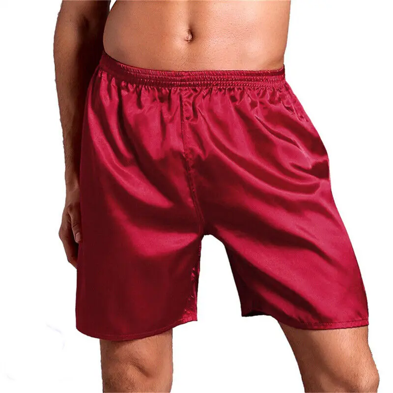 Satin Boxer Shorts Sleep Pajamas Beach Shorts Sleepwear Underwear Pants Nightwear Pyjamas Hot Quick Dry Breathable