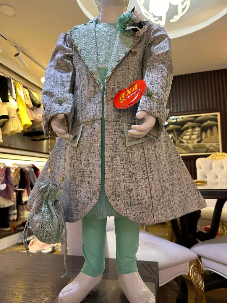 2024 New design party dress style cotton frock latest cotton baby dress designs with handbag