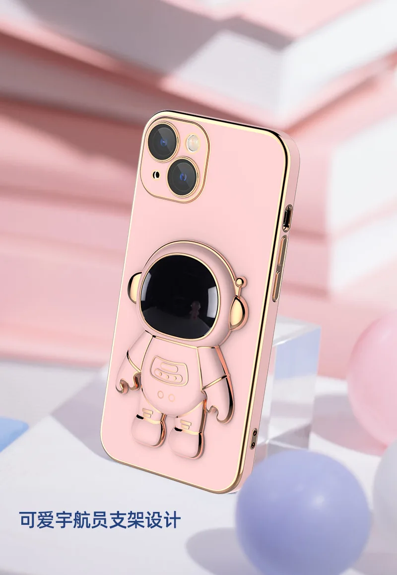 Suitable for iPhone14 mobile phone case all-inclusive anti-fall 12ProMax electroplating bracket protective cover 11