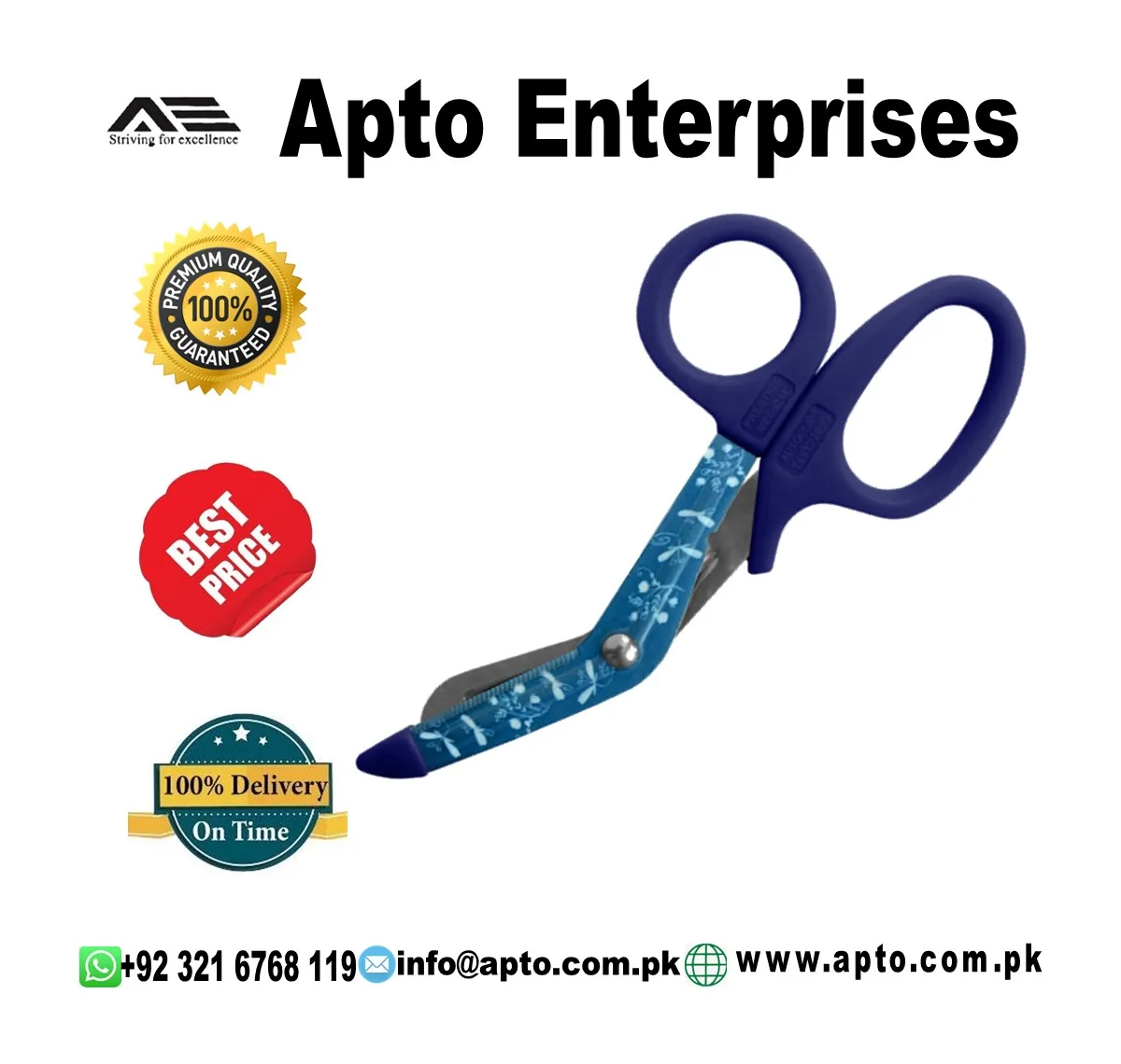 First Aid scissors for Medical First responder tufcut scissors with safety probe and serrated blade