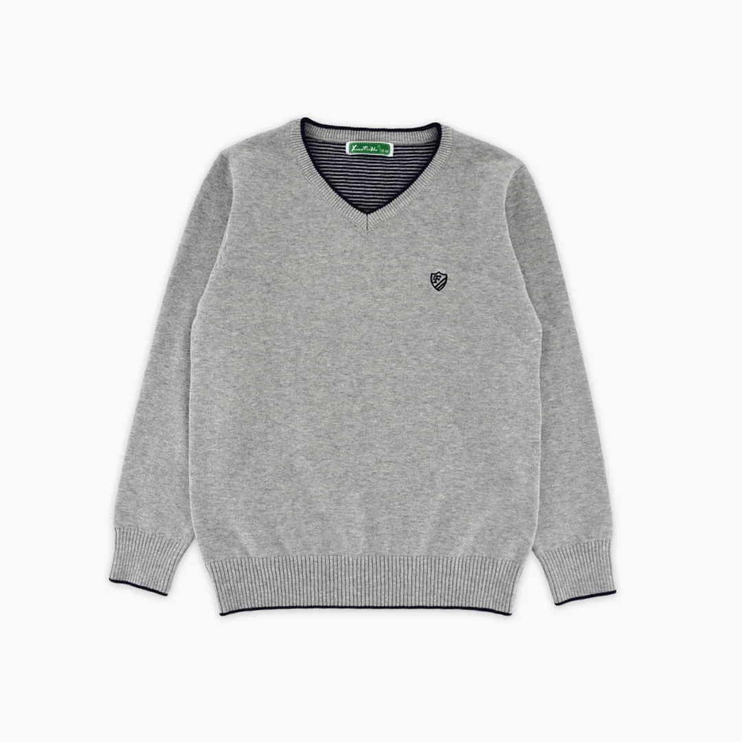 Clothing Vendors Kids Long Sleeve Autumn And Winter Pullovers 100% Cashmere Flat V-Neck School Uniform Sweaters For Boys