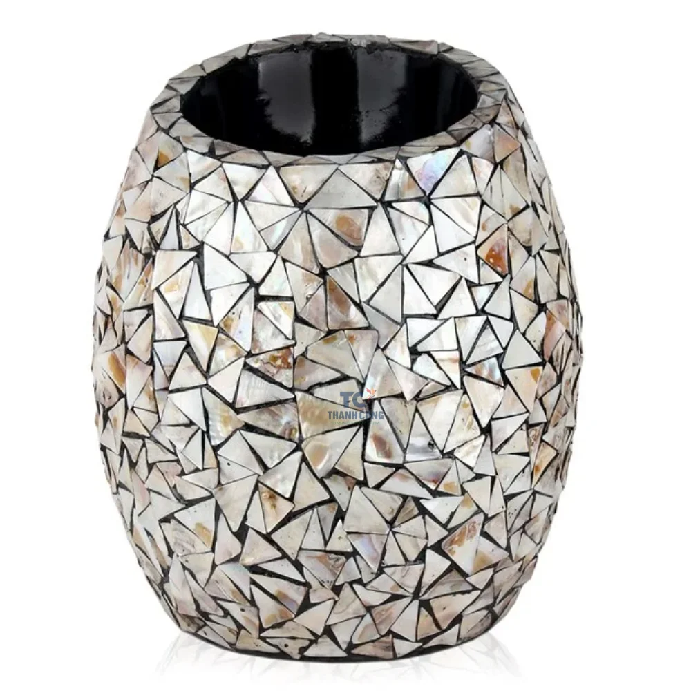 Hot Selling Mother of Pearl home decor luxury pots for pants shell inlay vase mother of pearl flower vase