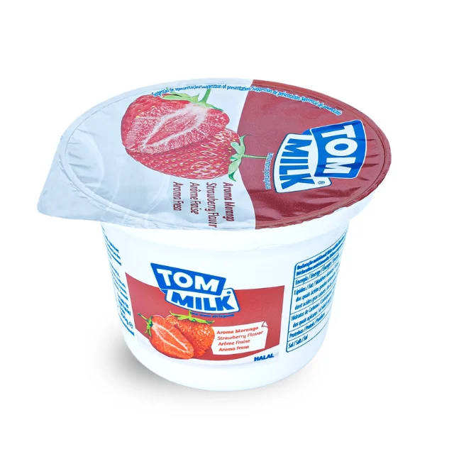 Hot Selling TOM MILK Long Shelf Life Strawberry Yoghurt 200g (1.5% fat)