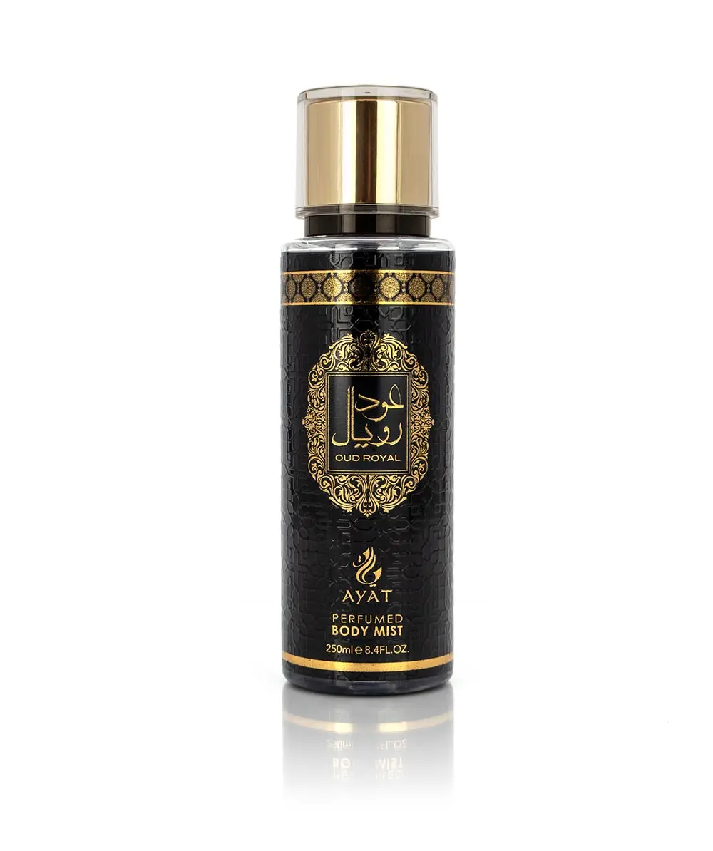 Body Mist OUD ROYAL 250 ml by AYAT PERFUMES Mist for Body of Oriental Scents Arabian Fragrance For unisex made in Dubai