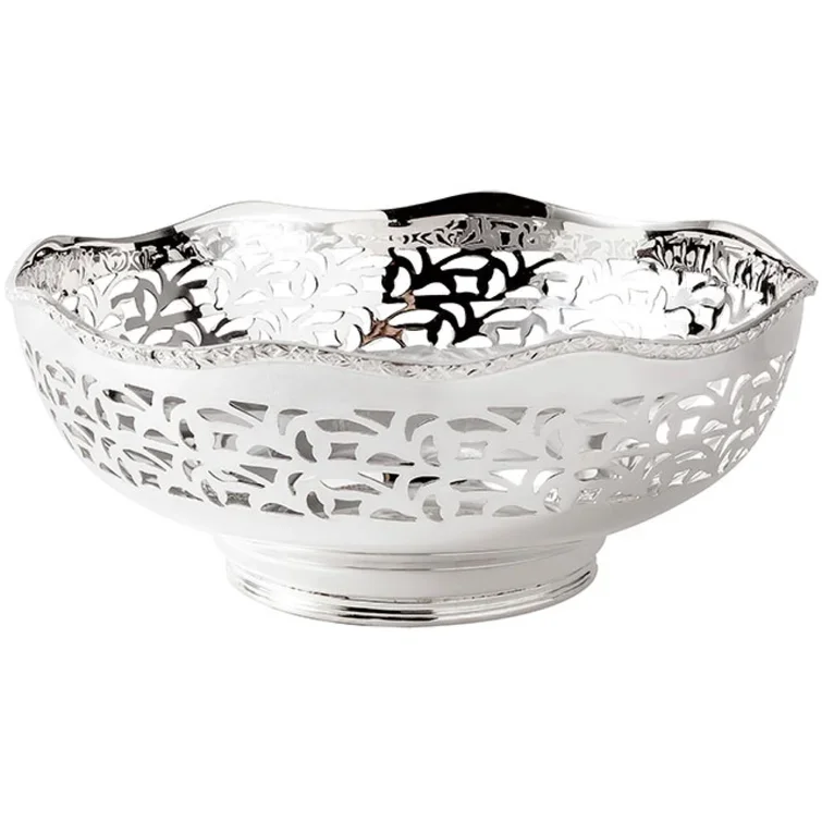 Роскошный стиль заводская цена креативная нордическая Золотая и серебряная металлическая круглая декоративная чаша для домашнего ужина сервировочное украшение