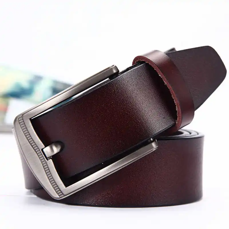 OEM Sa Custom Genuine Leather Belts From Pakistan Fashion Belt Ratchet Dress Belt With Automatic Buckle Black