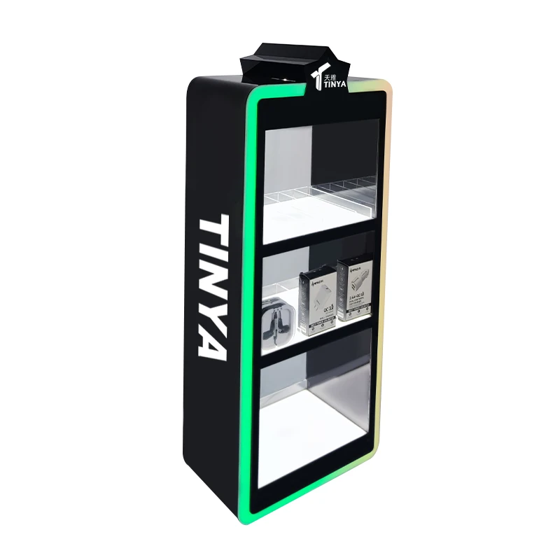 Fashion 3 Tiers LED Plexiglass Essential Oil Flavors Display Smoke Tobacco Showcase Acrylic Cigarette Lighter Display Racks