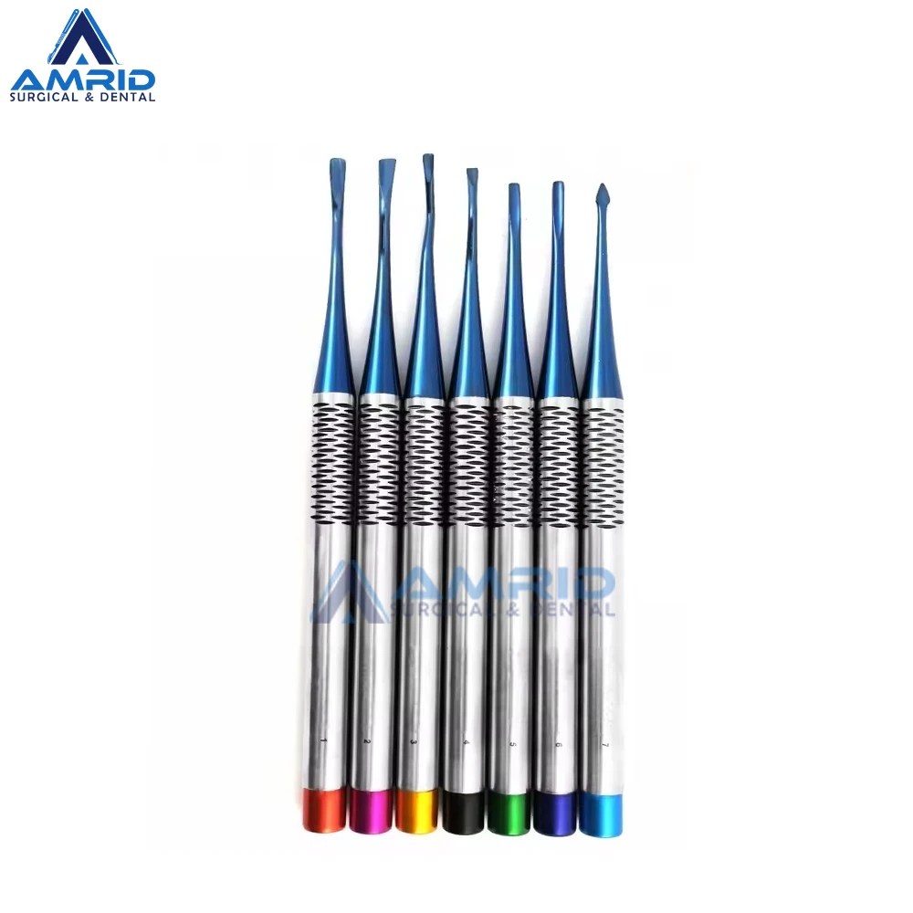 7 синий корневой лифт роскошный PDL с подносом зубные инструменты имплантат используемый стоматологами человеческими инструментами амрид хирургический