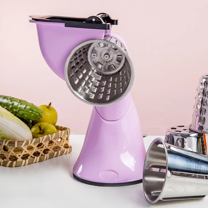Prepare salads in seconds with the durable aluminium vegetable chopper, featuring 5 in 1 for quick and efficient cutting.