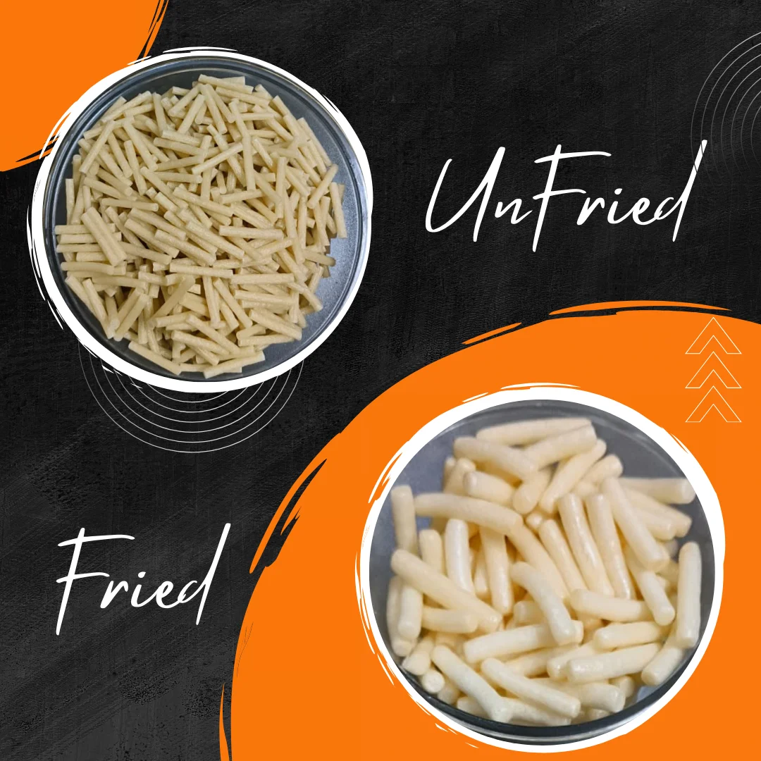 White Stick Unfried Fryums Grain Snacks Delicious and Healthy Snack Food