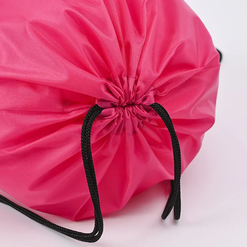 Custom logo plain polyester drawstring bag eco friendly nylon carry gift bag drawstring bag