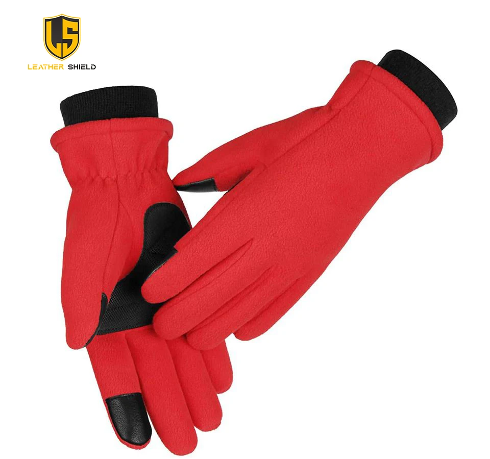 warm polar inner glove liner black thermal lined winter fleece gloves for men women