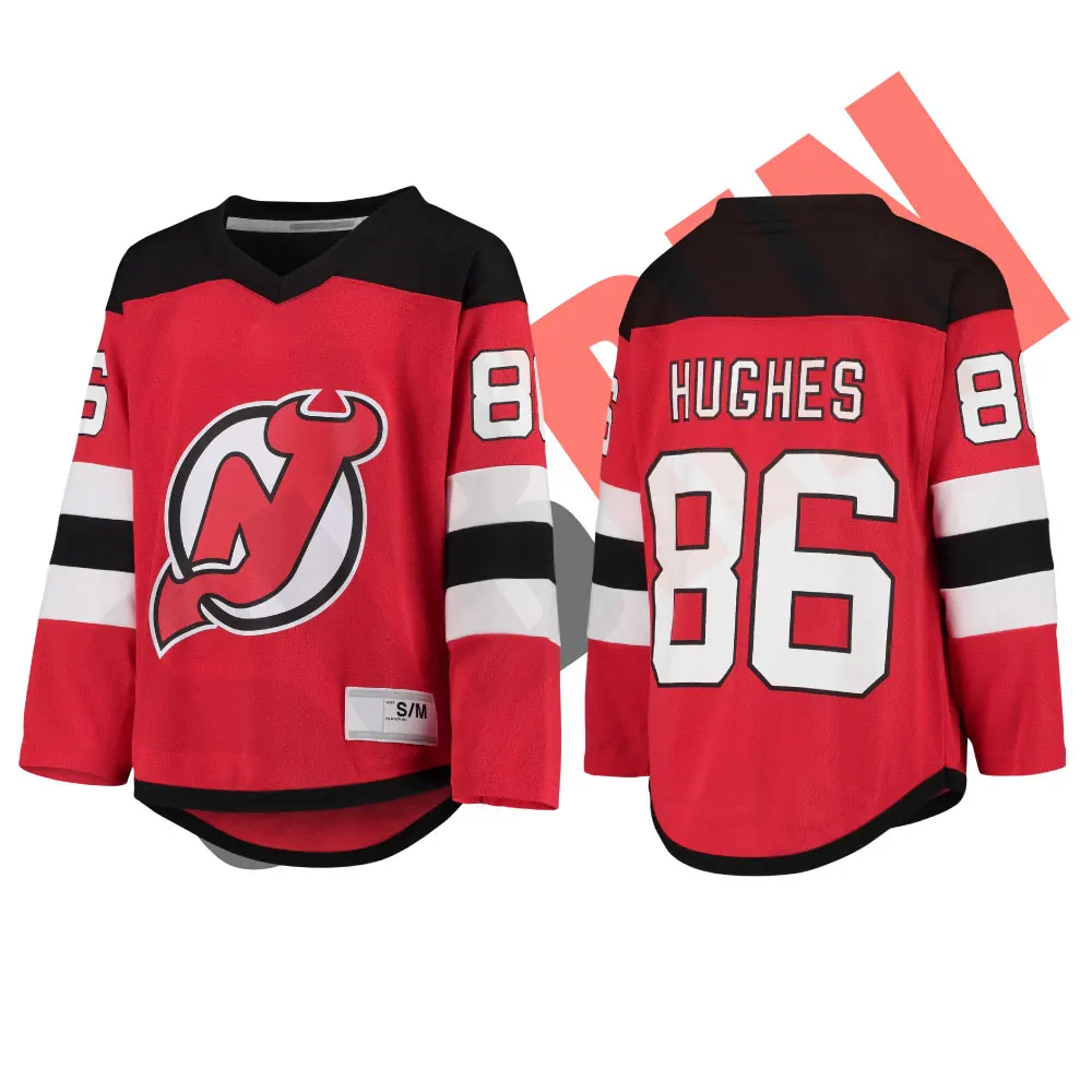 Wholesale Custom Design Collar Premium Professional New Jersey Devils Breathable Polyester Mesh V neck Hockey Leagues Jerseys