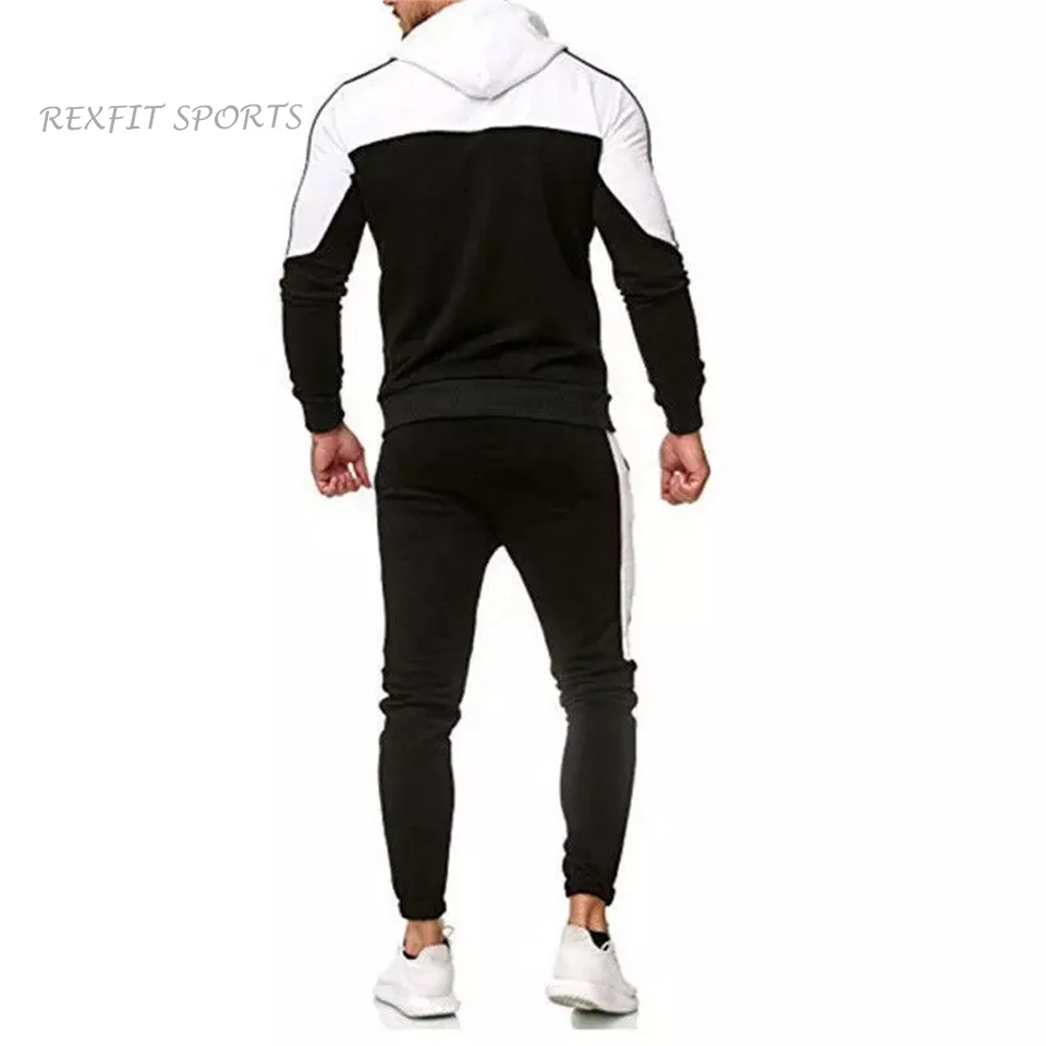 OEM Training Jogging Wear Custom Brand Logo & Design 65% Cotton 35% Polyester Men Gym Tracksuits For Sportswear Tracksuit
