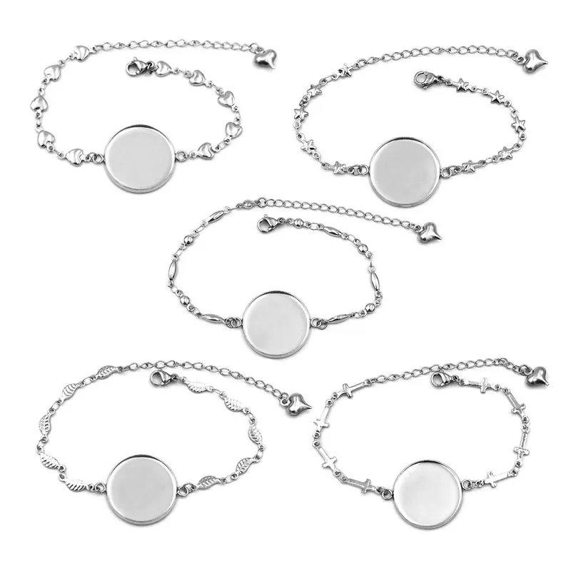 Wholesale Stainless Steel Metal Heat Transfer Sublimation Jewelry Blanks Bracelet